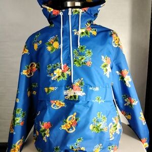 Members Only Blue Floral Lightweight Jacket